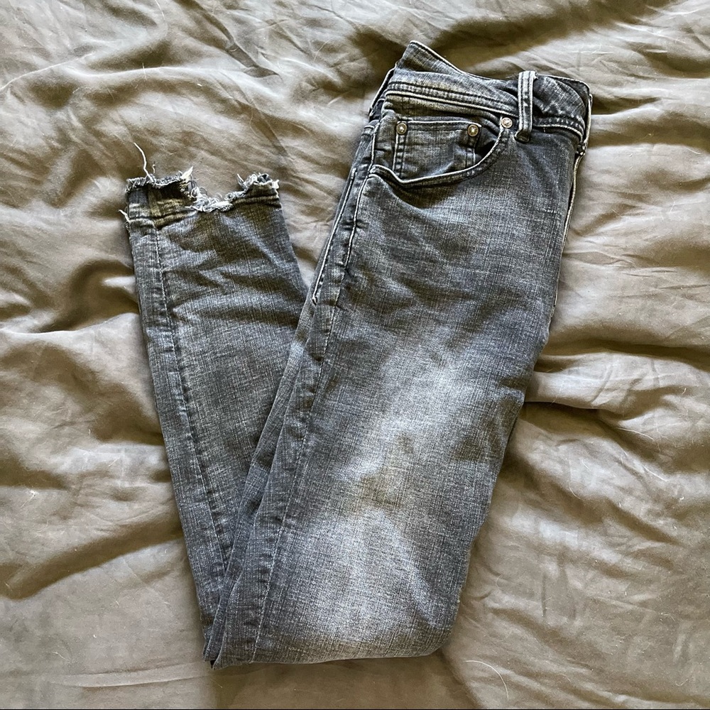 Free people black distressed jeans